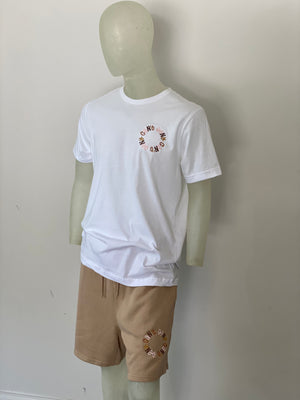 Embroidered Neutral Logo Tee